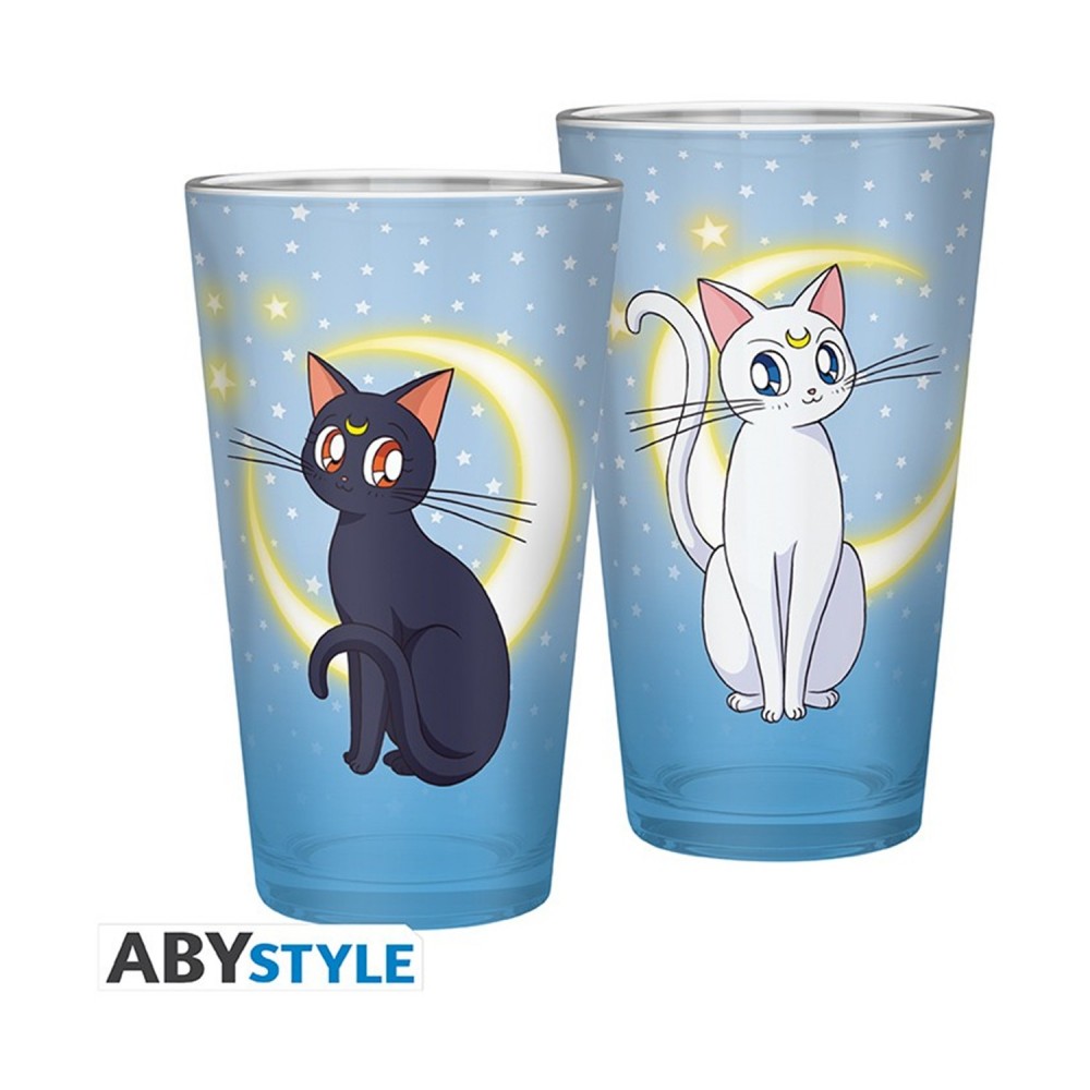 Abysse: Sailor Moon - Luna &amp; Artemis XXL Glass (400ml) (ABYVER204)