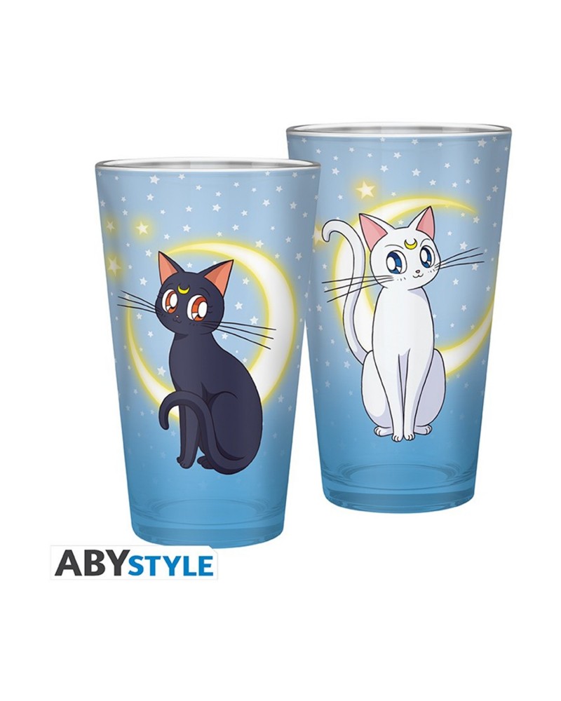 Abysse: Sailor Moon - Luna &amp; Artemis XXL Glass (400ml) (ABYVER204)