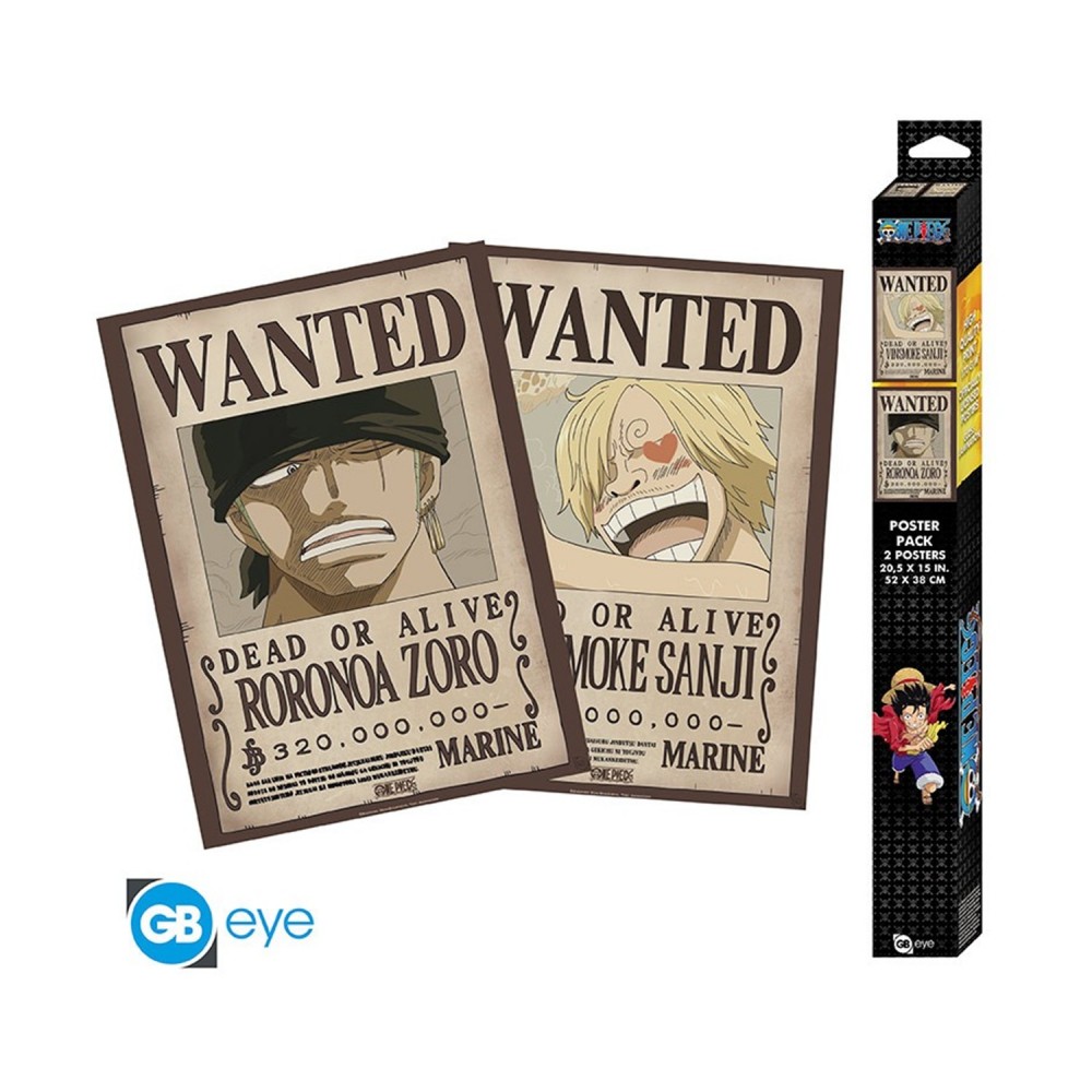 Abysse: One Piece - Wanted Zoro &amp; Sanji 2-Pack Posters (52x38cm) (GBYDCO340)