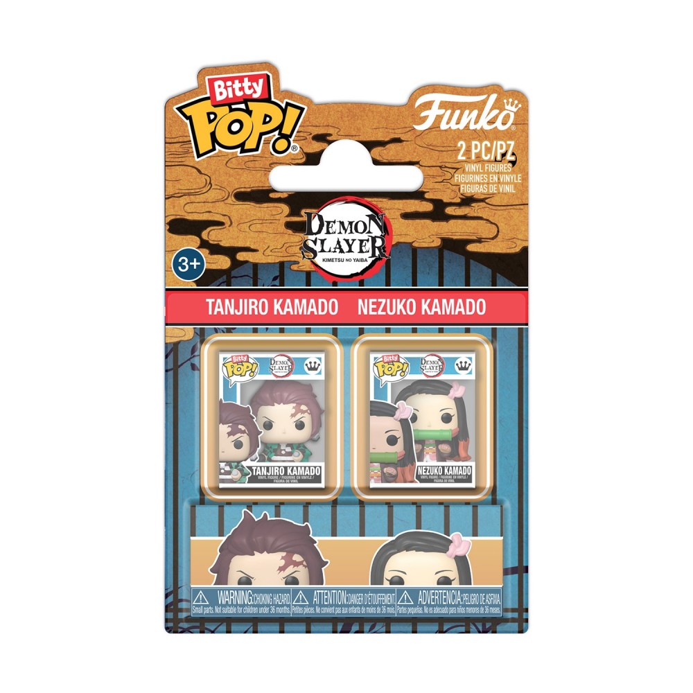 Funko Bitty Pop! 2-Pack: Demon Slayer - Tanjiro Kamado &amp; Nezuko Kamado Vinyl Figures