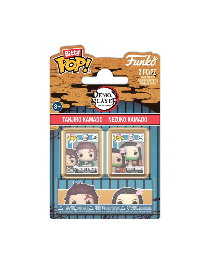 Funko Bitty Pop! 2-Pack: Demon Slayer - Tanjiro Kamado &amp; Nezuko Kamado Vinyl Figures