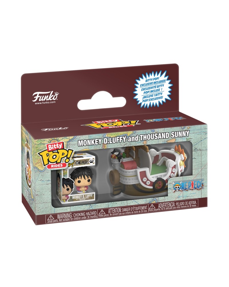 Funko Bitty Pop! Rides: One Piece - Monkey D. Luffy and Thousand Sunny Vinyl Figures