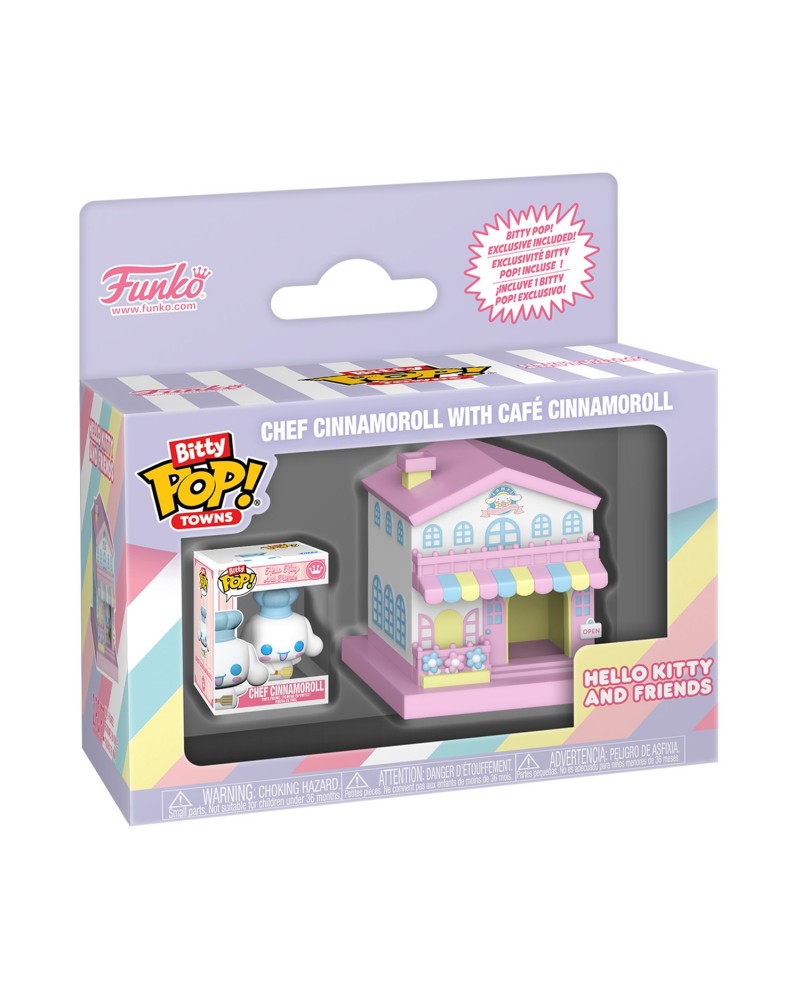 Funko Bitty Pop! Towns: Hello Kitty and Friends - Chef Cinnamoroll with Café Cinnamoroll Vinyl Figures