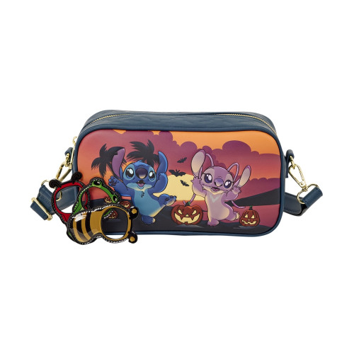 Loungefly Disney: Stitch - Stitch &amp; Angel Halloween Costumes Crossbody Bag (WDTB3565)
