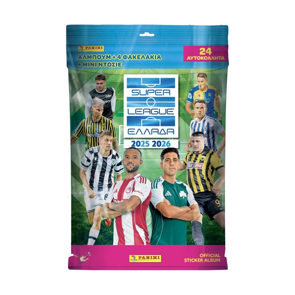 Panini Superleague 2026: Sticker Starter Pack (1 Album, 4 Packs, 1 Binder)