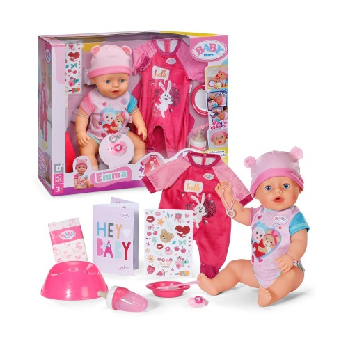 Zapf Creation: Baby Born Emma Interactive Doll With Accessories &amp; Romper (43cm) (840504)