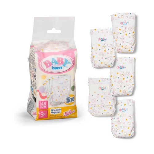 Zapf Creation: Baby Born Printed Diapers 5pcs (838358)
