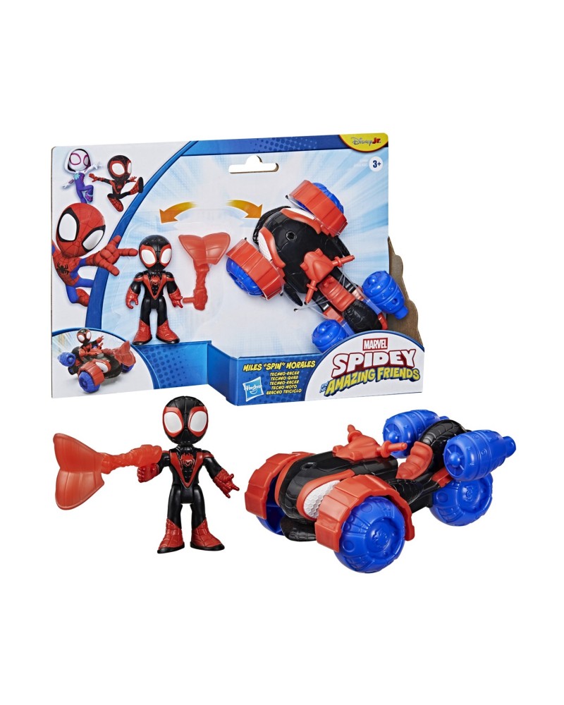 Hasbro Disney Jr Marvel: Spidey And His Amazing Friends - Miles 'Spin' Morales Techno Racer Vehicle (G2460)