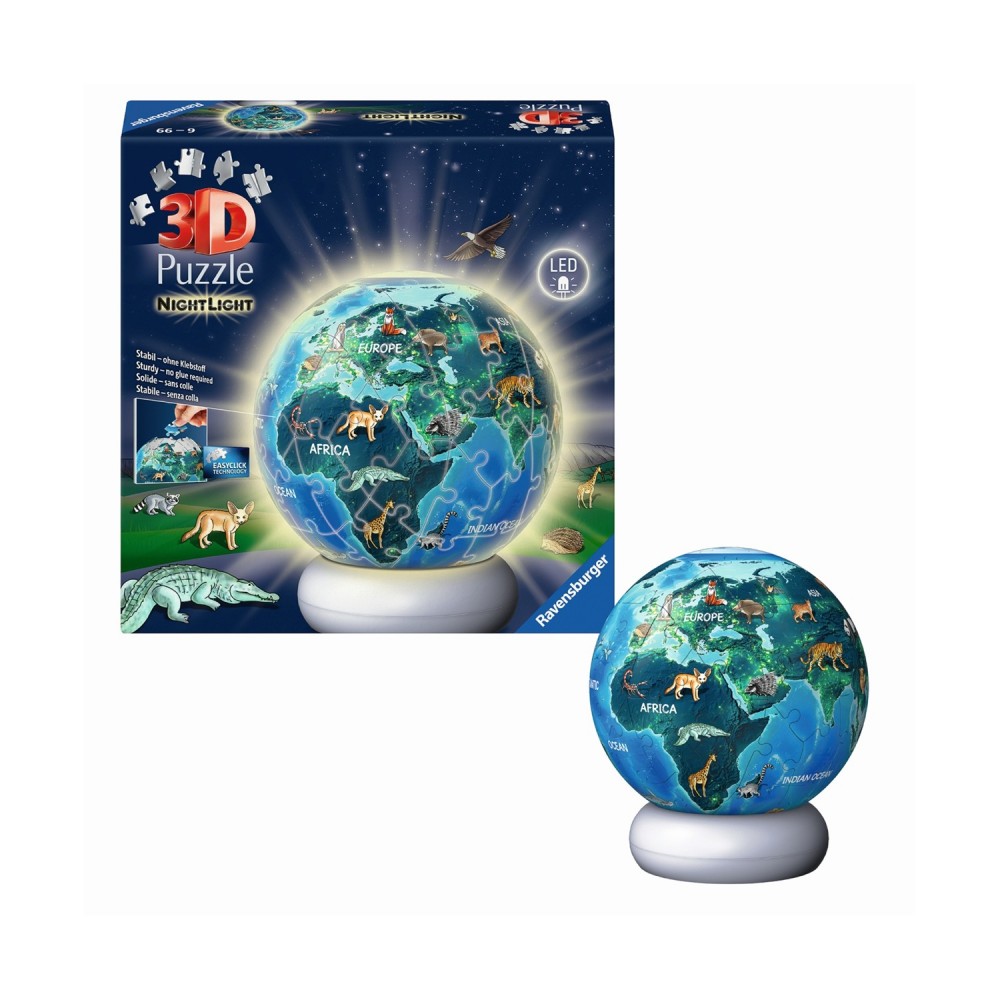 Ravensburger 3D Puzzle: Nightlight Υδρόγειος (12008055)