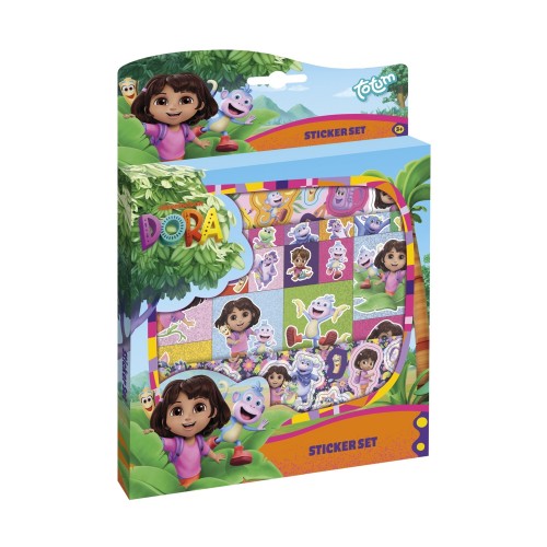 Totum: Dora - Sticker Set, 3 Sheets With Playing Board (TT400214)
