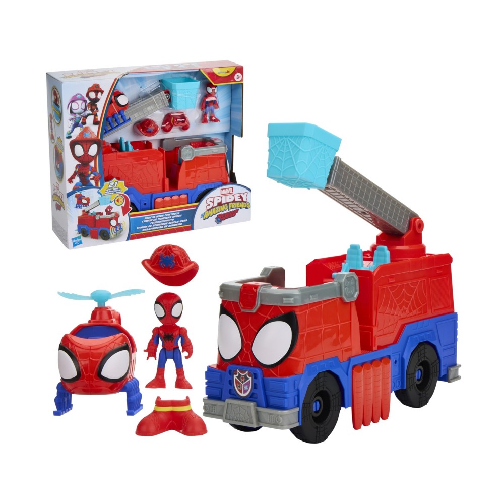 Hasbro Spidey And His Amazing Friends: Figures, Vehicles &amp; Playsets - Spidey Rescue Webs Fire Truck (G1992)