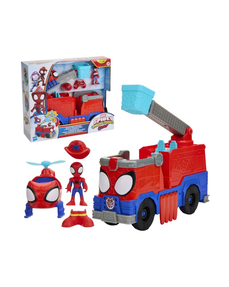 Hasbro Spidey And His Amazing Friends: Figures, Vehicles &amp; Playsets - Spidey Rescue Webs Fire Truck (G1992)