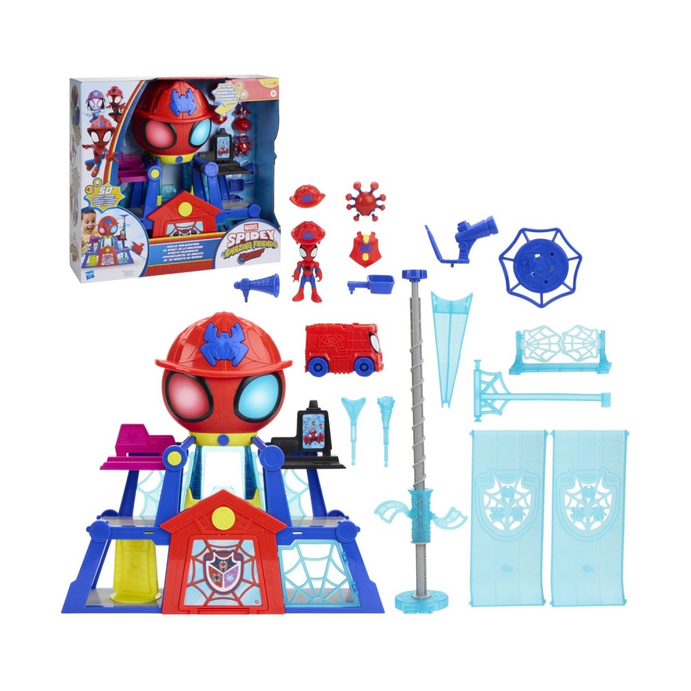 Hasbro Spidey And His Amazing Friends: Figures, Vehicles &amp; Playsets - Spidey Rescue Webs Web-Quarters Playset (G1989)