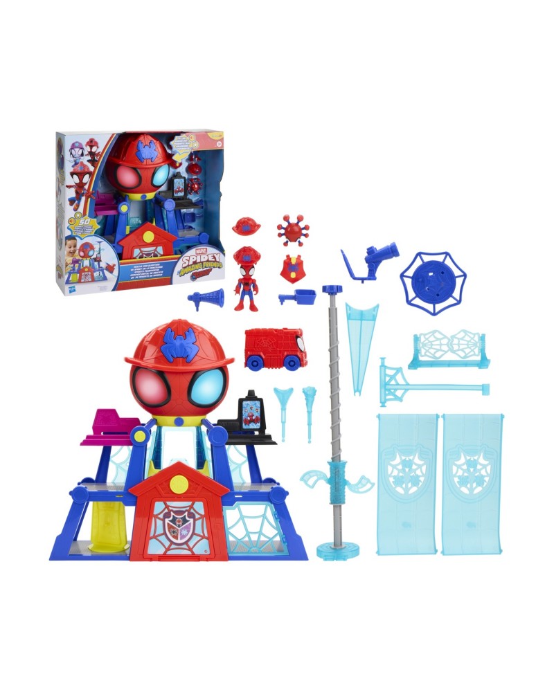 Hasbro Spidey And His Amazing Friends: Figures, Vehicles &amp; Playsets - Spidey Rescue Webs Web-Quarters Playset (G1989)
