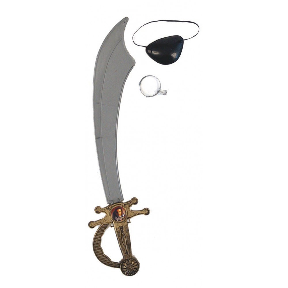 Αποκριάτικο Αξεσουάρ Σετ Πειρατή 3τμχ 45cm