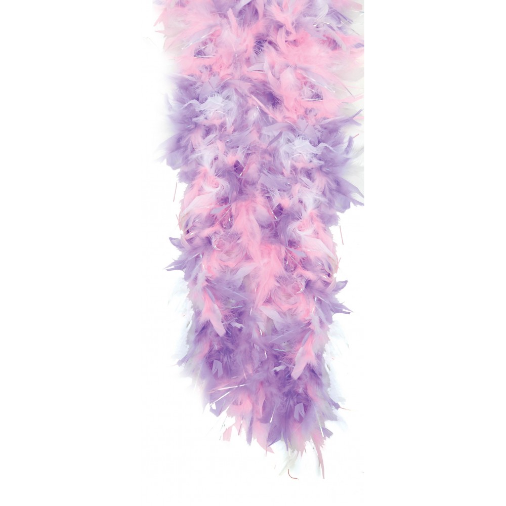 Αποκριάτικο Αξεσουάρ Μπόα Λιλά-Ροζ 2 Μέτρα