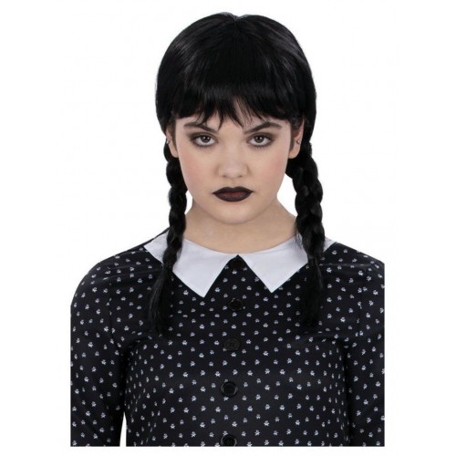 Αποκριάτικο Αξεσουάρ Kids Gothic School Girl Plait Wig