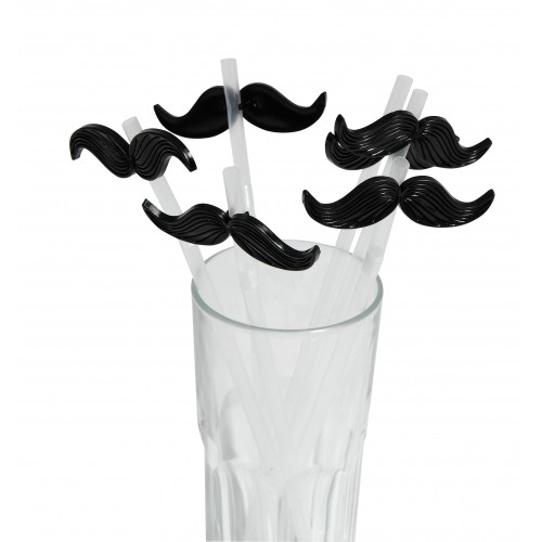 Αποκριάτικο Αξεσουάρ Καλαμάκια Μουστάκι 6τμχ