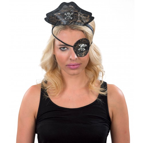 Αποκριάτικο Αξεσουάρ Σετ Τιάρα - Μάτι Πειρατή Δερμα 2χρμ