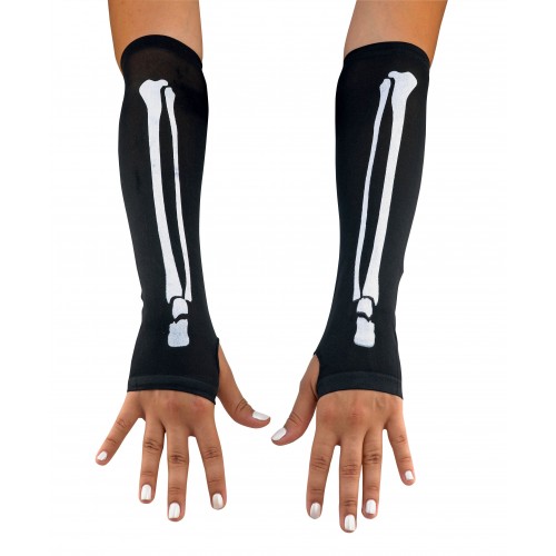 Αποκριάτικο Αξεσουάρ Γάντια Σκελετός 33cm