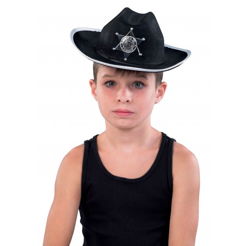 Αποκριάτικο Αξεσουάρ Καπέλο Σερίφη Μαύρο