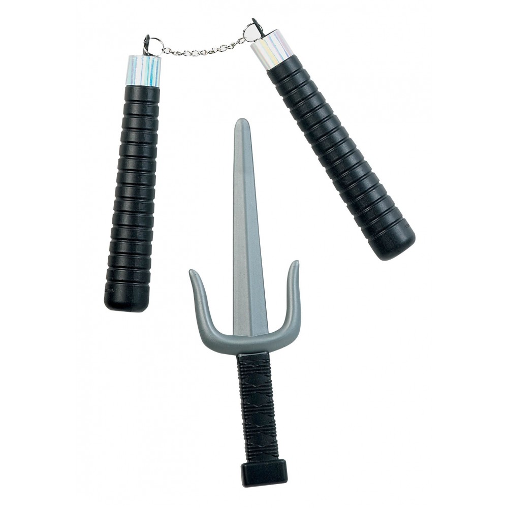 Αποκριάτικο Αξεσουάρ Σετ Νίντζα Σπαθί - Νουντσακος