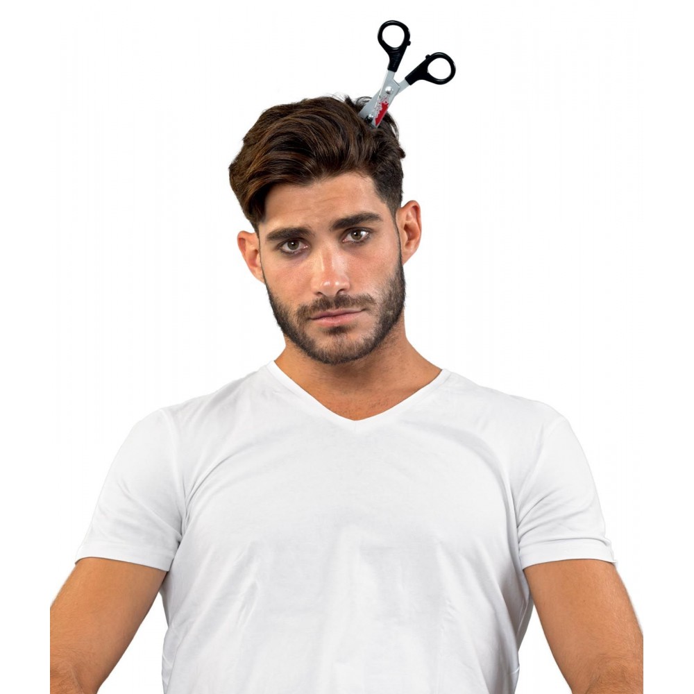 Αποκριάτικο Αξεσουάρ Στέκα Με Ψαλίδι Aίμα 15cm