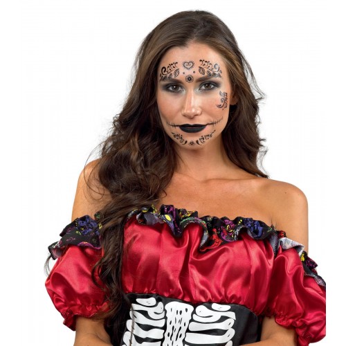 Αποκριάτικο Αξεσουάρ Τατουάζ Προσώπου Unisex 6σχδ