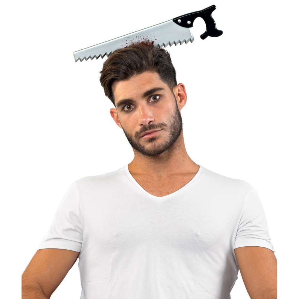 Αποκριάτικο Αξεσουάρ Στέκα Με Πριόνι Αίμα 40cm