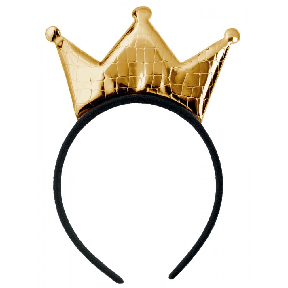 Αποκριάτικο Αξεσουάρ Στέκα Κορώνα Σατεν Ροζ/Χρυ/Αση