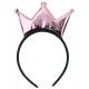 Αποκριάτικο Αξεσουάρ Στέκα Κορώνα Σατεν Ροζ/Χρυ/Αση