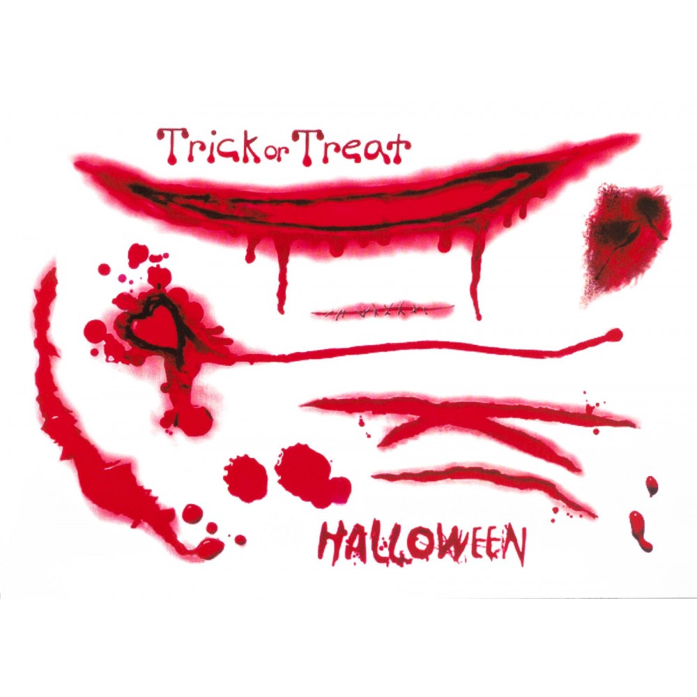 Αποκριάτικο Αξεσουάρ Τατουάζ Τρόμου 8 Σχ.