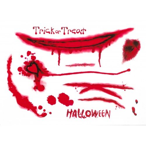 Αποκριάτικο Αξεσουάρ Τατουάζ Τρόμου 8 Σχ.