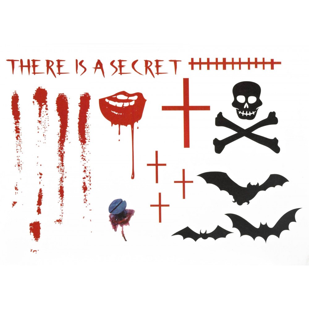 Αποκριάτικο Αξεσουάρ Τατουάζ Τρόμου 8 Σχ.