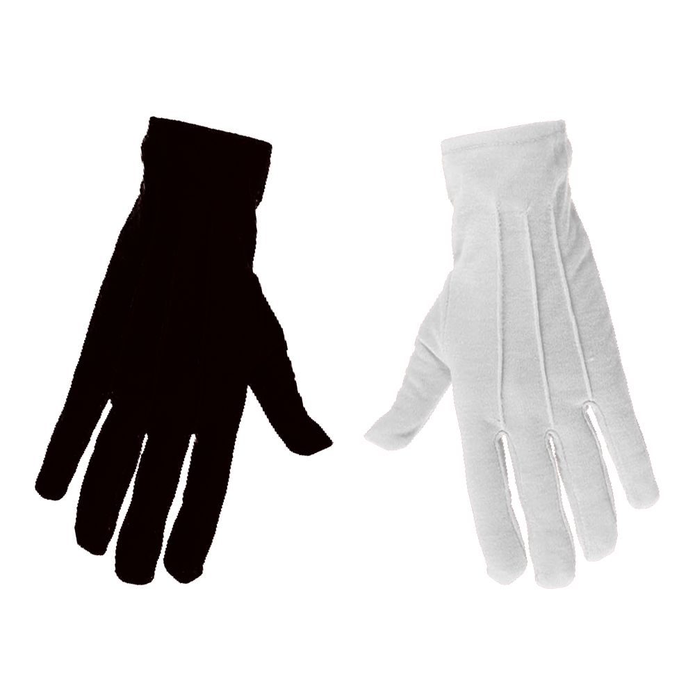 Αποκριάτικο Αξεσουάρ Γάντια Μαύρο - Άσπρο 23cm