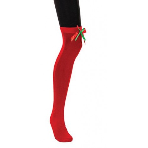 Αποκριάτικο Αξεσουάρ Κάλτσες Κόκκινες Με Φιόγκο