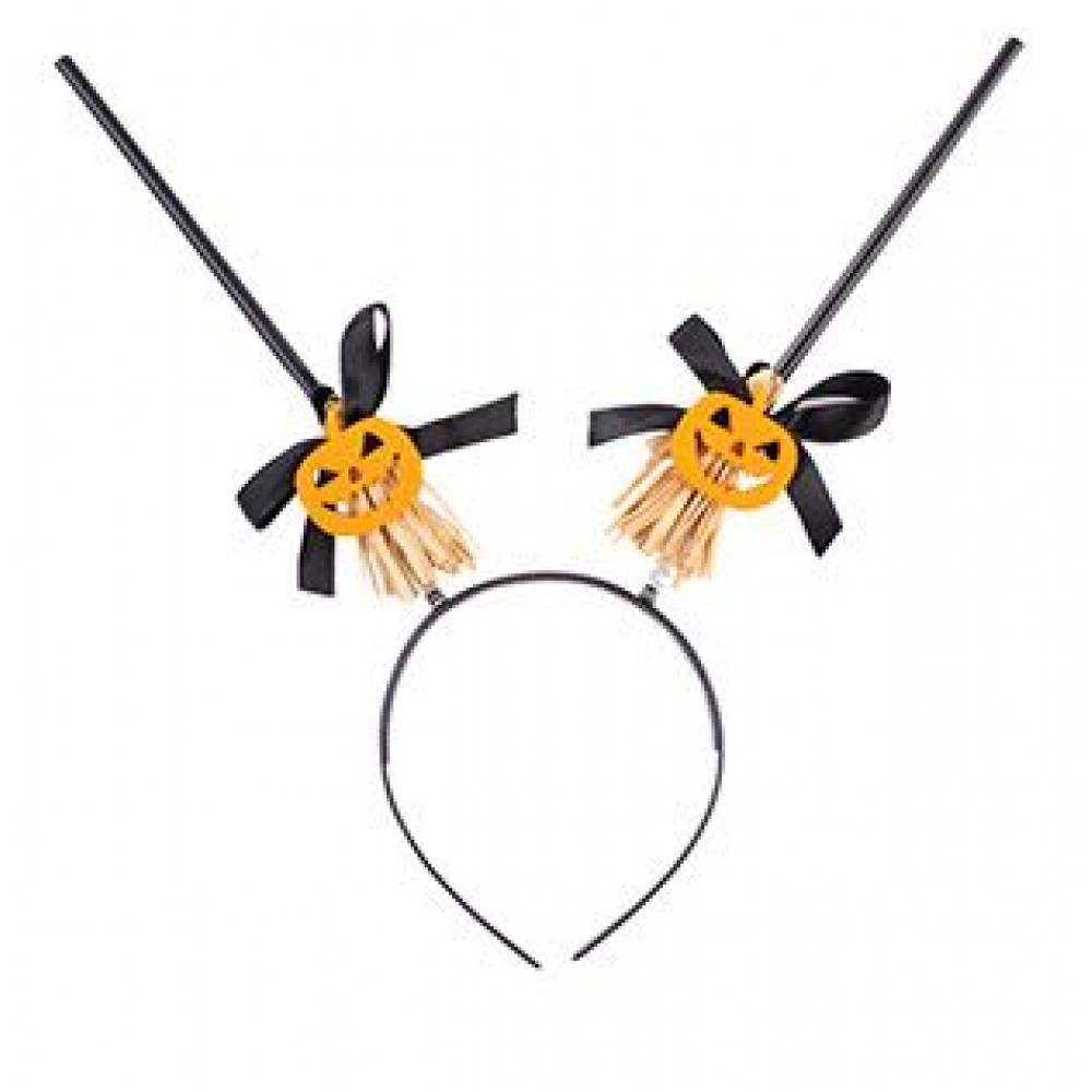 Αποκριάτικο Αξεσουάρ Στέκα Με Σκούπες Κολοκύθες 31cm