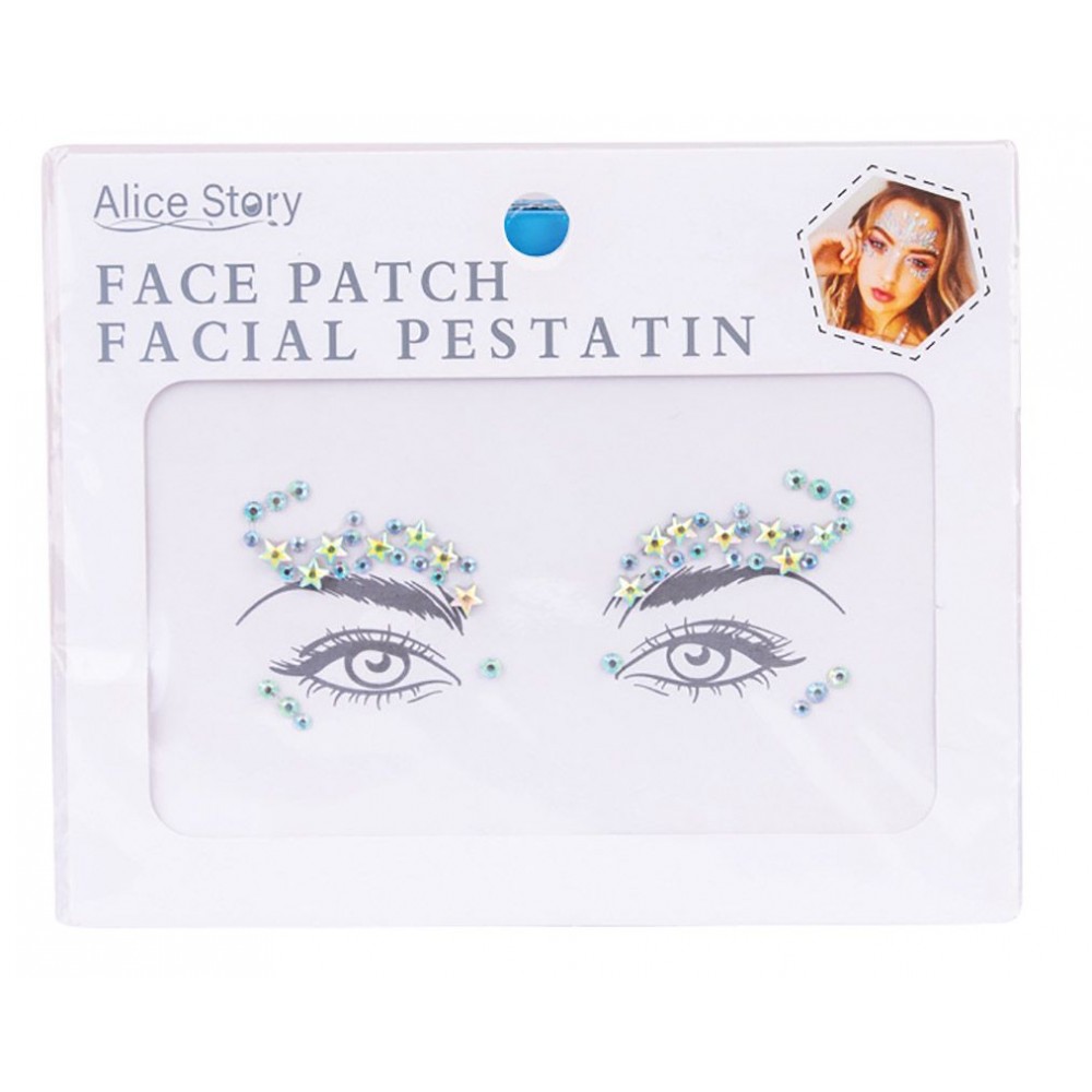 Αποκριάτικο Αξεσουάρ Αυτοκόλλητα Προσώπου 6σχδ