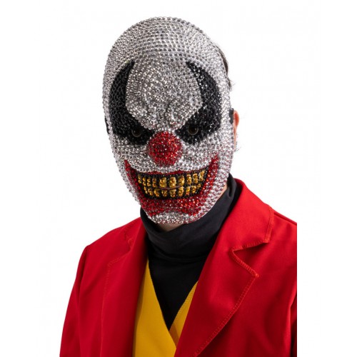 Μάσκα Clown Τρόμου Με Στρας Deluxe