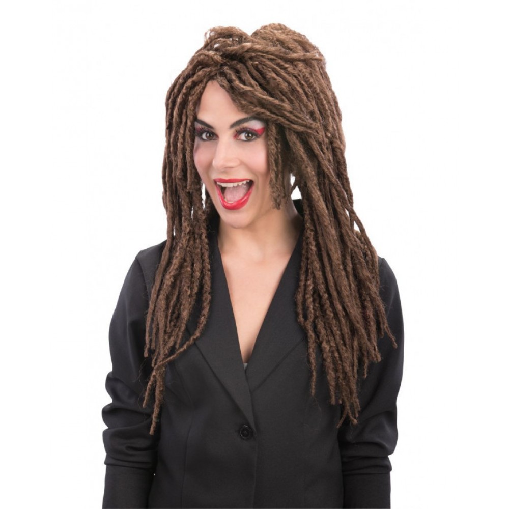 Περούκα Ράστα Μακριά Καστανή