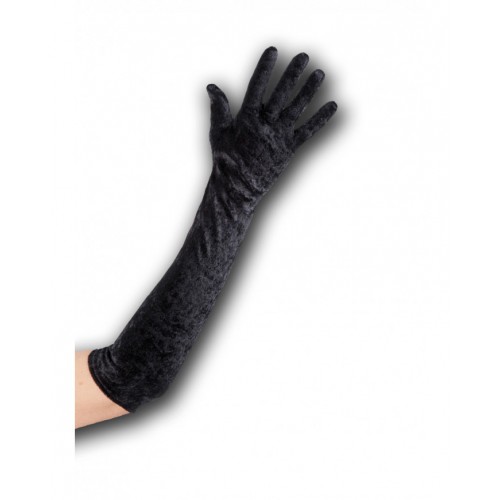 Μαύρα Γάντια Τύπου Βελούδινα 50cm