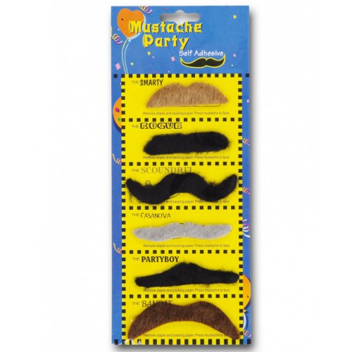 Μουστάκια Διάφορα Σχέδια 6 Τεμαχίων