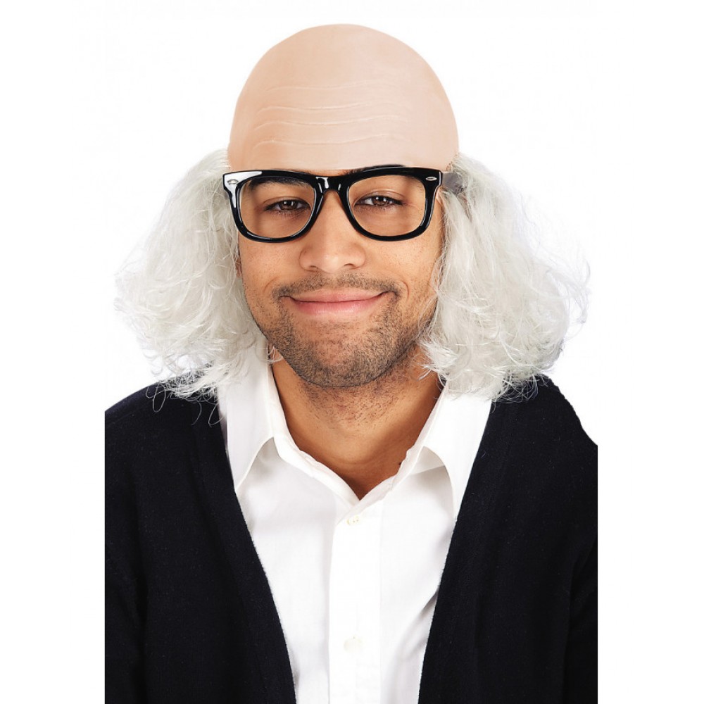 Περούκα Φαλάκρα Γέρου Με Γυαλιά