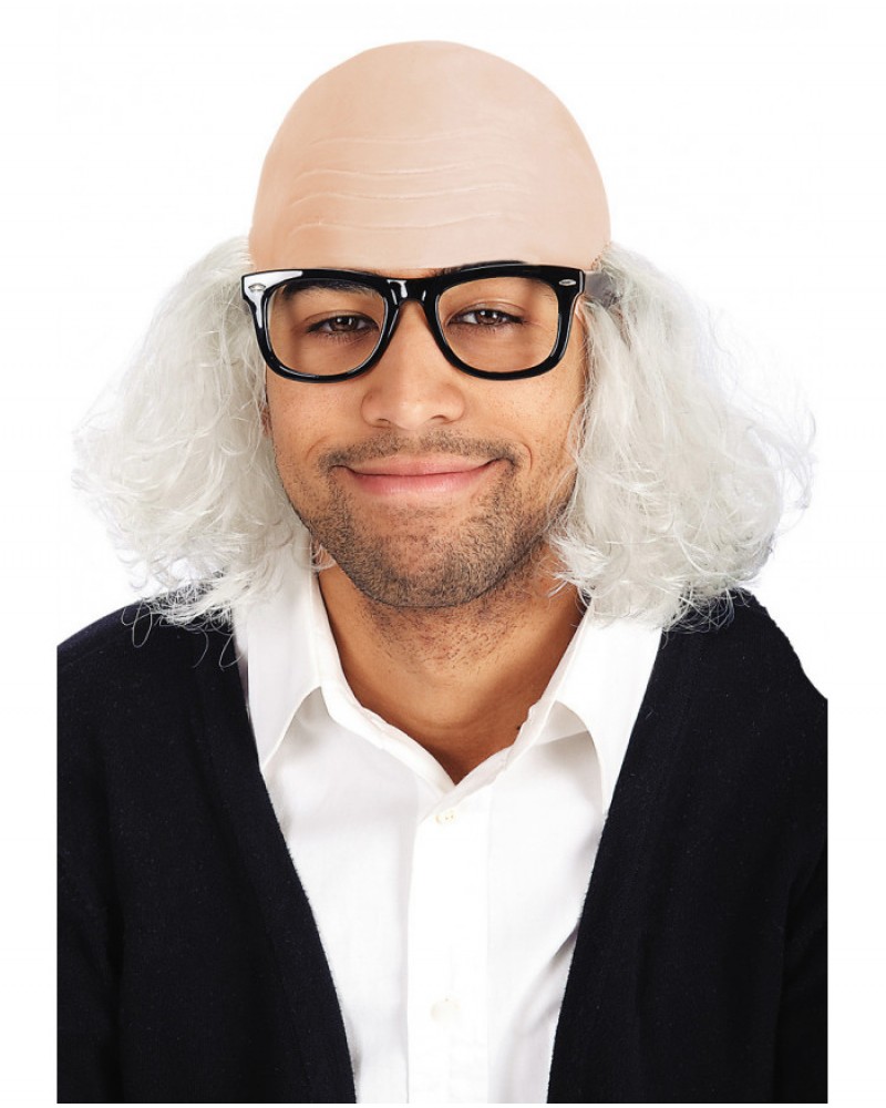 Περούκα Φαλάκρα Γέρου Με Γυαλιά
