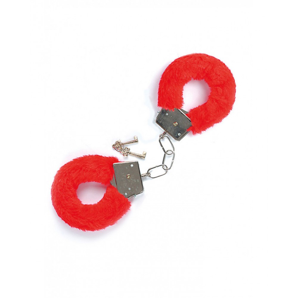 Χειροπέδες Με Κόκκινο Γουνάκι