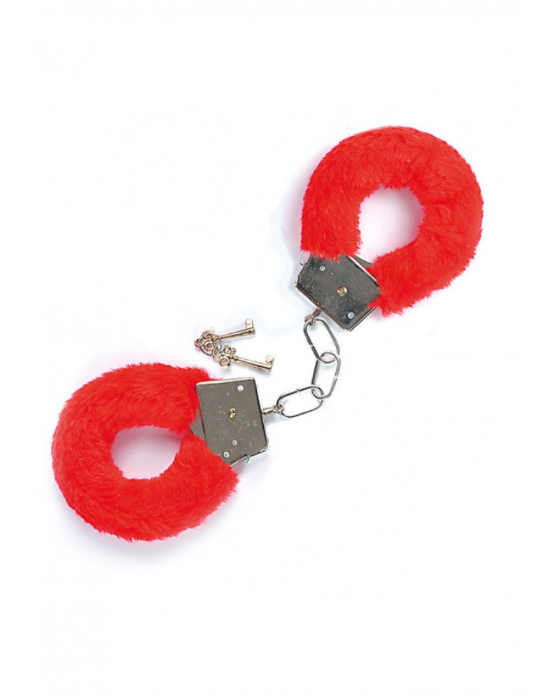 Χειροπέδες Με Κόκκινο Γουνάκι