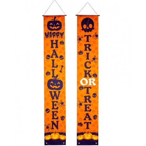 Διακοσμητικά Banner Happy Halloween Υ.:180cm Σετ 2τμχ