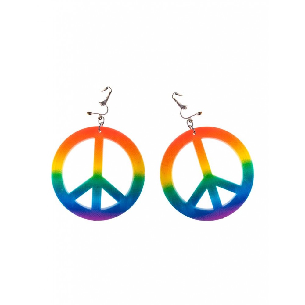 Σκουλαρίκια Hippie Με Σήμα Ειρήνης
