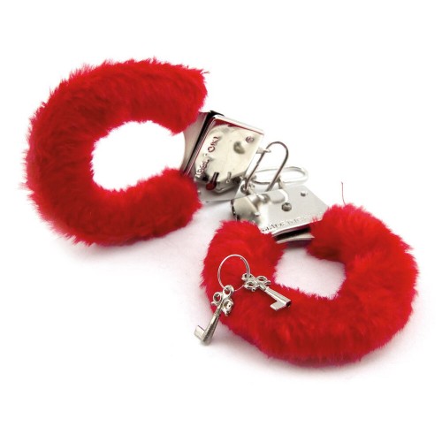 Χειροπέδες Με Γουνάκι Κόκκινες
