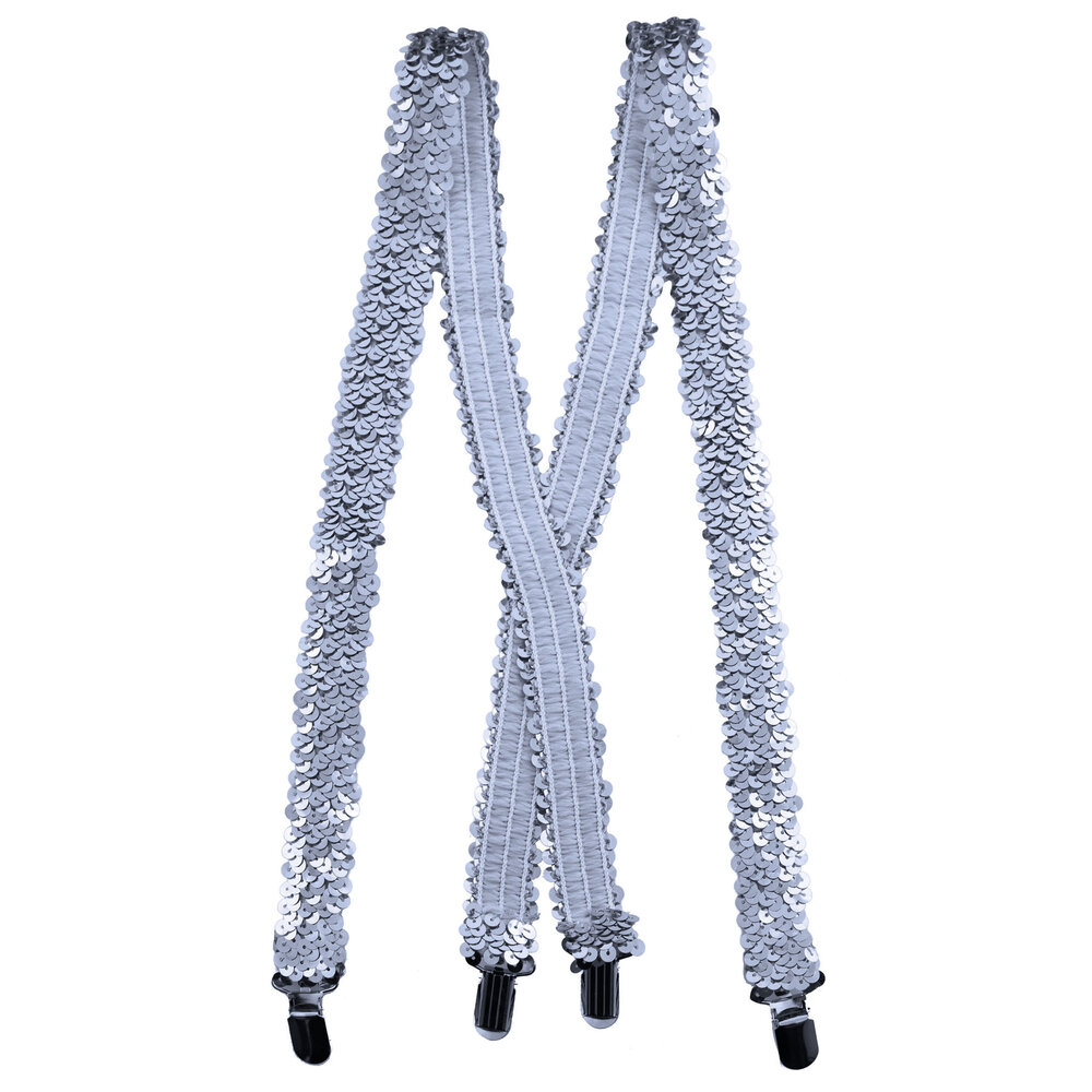 Τιράντες Ασημί Με Πούλιες